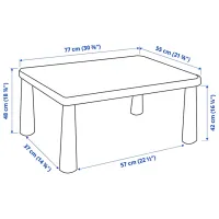 Măsuță pentru copii Ikea Mammut Red / Plastic / 5+ photo 4