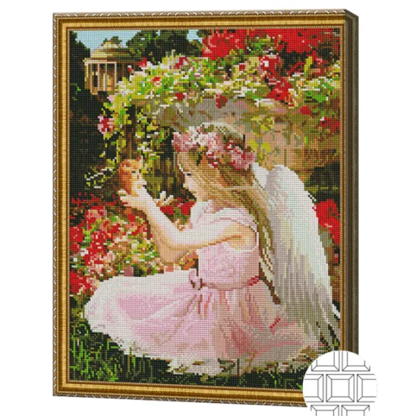 Мозайка Art Galery Premium Fetita ingeras cu motanaș  /  photo 2