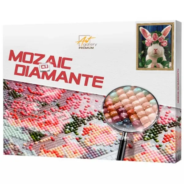 Mozaic Art Galery Premium Iepuras in coronita de flori   /  photo 1 Mozaic Art Galery Premium Iepuras in coronita de flori   /  photo 1
