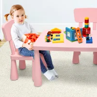 Măsuță pentru copii Costway HW66810PI-T Pink / Polipropilenă / 1+ photo 2