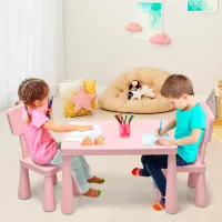 Măsuță pentru copii Costway HW66810PI-T Pink / Polipropilenă / 1+ photo 5