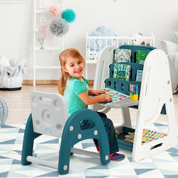 Măsuță pentru copii Costway BB5639BL Blue / Plastic / 3+ photo 2 Măsuță pentru copii Costway BB5639BL Blue / Plastic / 3+ photo 2