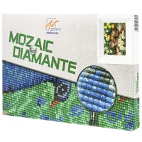 Mozaic New World Pisică printre narciși  / 