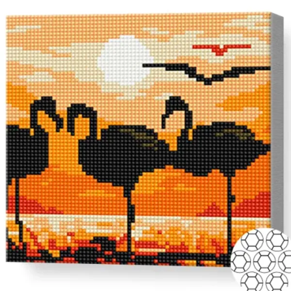 Mozaic Art Galery Premium Flamingo la apus   /  photo 2 Mozaic Art Galery Premium Flamingo la apus   /  photo 2