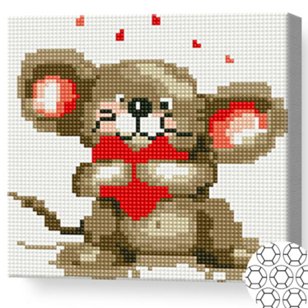 Мозайка Art Galery Premium Șoricel cu o inimioară   /  photo 2 Мозайка Art Galery Premium Șoricel cu o inimioară   /  photo 2