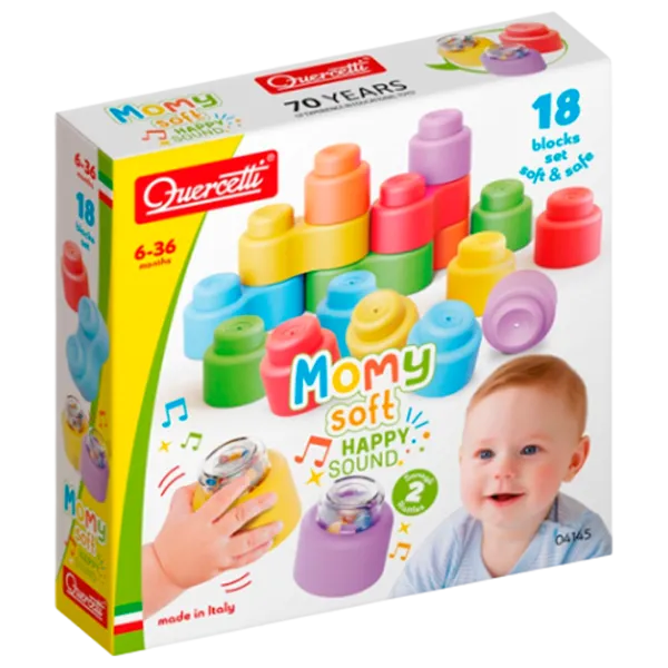 Конструктор Quercetti Soft Happy Sound Мягкие блоки/ Разноцветный photo 1
