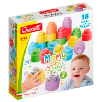 Конструктор Quercetti Soft Happy Sound Мягкие блоки/ Разноцветный