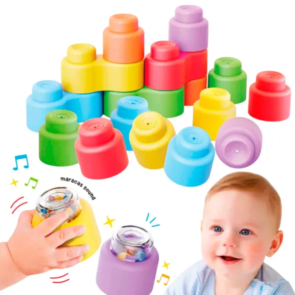 Конструктор Quercetti Soft Happy Sound Мягкие блоки/ Разноцветный photo 4