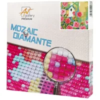 Мозайка Art Galery Premium Casuța pentru pasari langa tufiș inflorit  / 