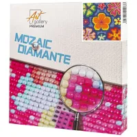 Мозайка Art Galery Premium Flori aprinse pe fundal albastru   / 