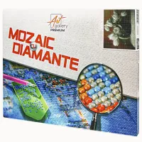 Мозайка Art Galery Premium Lalele albi in vază  / 