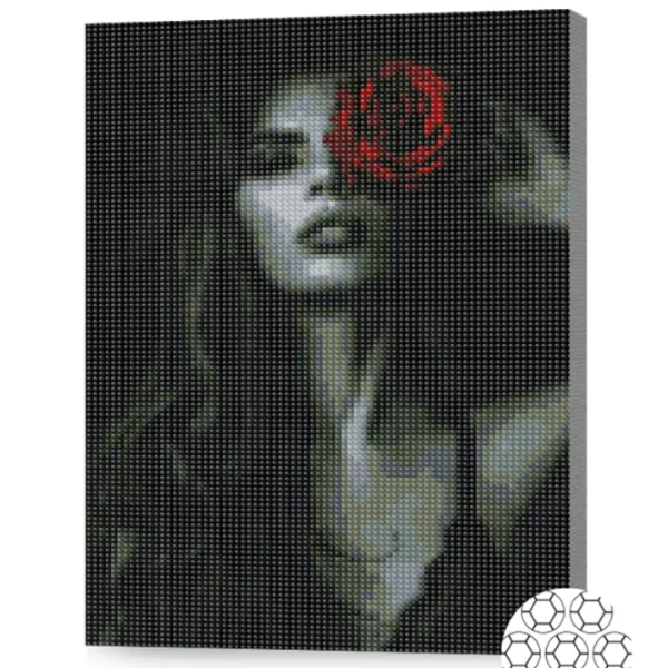 Мозайка Art Galery Premium Fata cu trandafir roșu   /  photo 2 Мозайка Art Galery Premium Fata cu trandafir roșu   /  photo 2