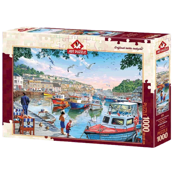 Puzzle Art Puzzle Little Fishermen in the Harbor 15+/ Количество деталей: 1000 photo 1