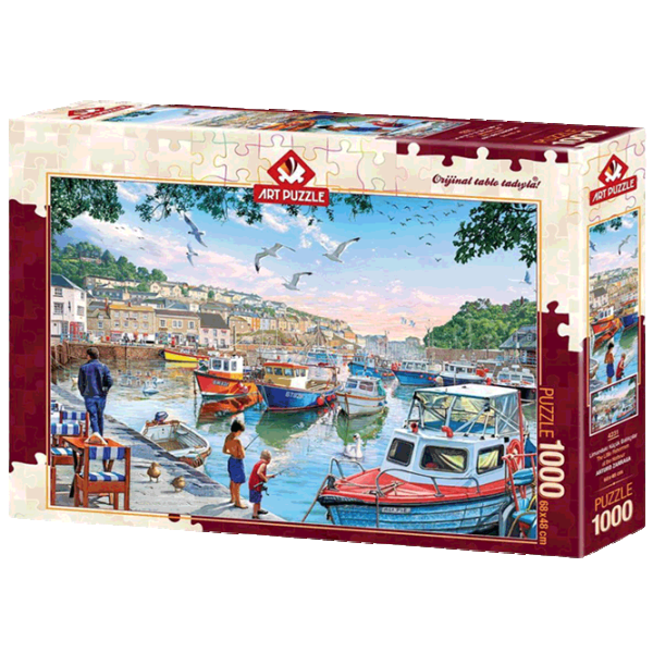 Puzzle Art Puzzle Little Fishermen in the Harbor 15+/ Количество деталей: 1000 photo 1