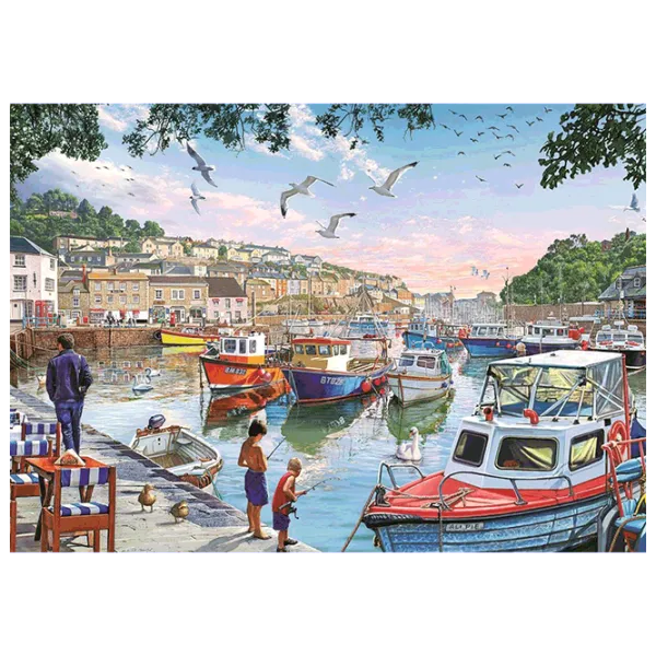 Puzzle Art Puzzle Little Fishermen in the Harbor 15+/ Количество деталей: 1000 photo 2