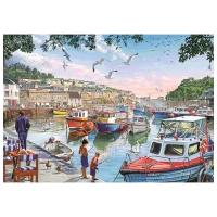 Puzzle Art Puzzle Little Fishermen in the Harbor 15+/ Количество деталей: 1000 photo 2