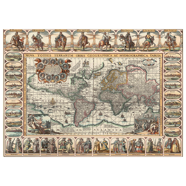 Puzzle Art Puzzle Old World Map 15+/ Количество деталей: 1000 photo 2