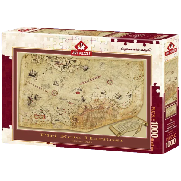 Puzzle Art Puzzle Piri Reis Map 15+/ Количество деталей: 1000 photo 1