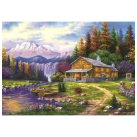 Puzzle Art Puzzle Sunset in the Mountains 15+/ Numărul de piese: 1000 photo 2