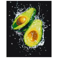 Картина по номерам BrushMe Свежесть авокадо BS54147FC 50 x 40 см / Вертикальная