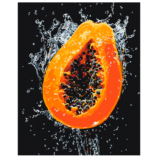 Pictură pe numere BrushMe Explozia papayei suculente BS54145FC 50 x 40 cm / Verticală photo 1 Pictură pe numere BrushMe Explozia papayei suculente BS54145FC 50 x 40 cm / Verticală photo 1