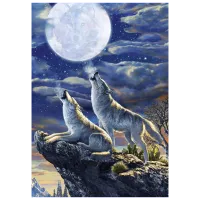 Puzzle Art Puzzle Full Moon Wolves 15+/ Numărul de piese: 1000 photo 2