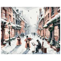 Картина по номерам BrushMe Рождественская мелодия BS53840FC 50 x 40 см / Горизонтальная