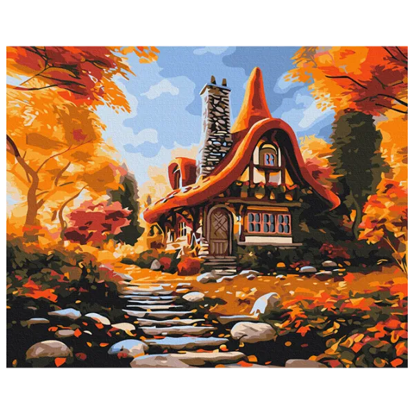 Картина по номерам BrushMe Домик осени BS53794FC 50 x 40 см / Горизонтальная photo 1 Картина по номерам BrushMe Домик осени BS53794FC 50 x 40 см / Горизонтальная photo 1