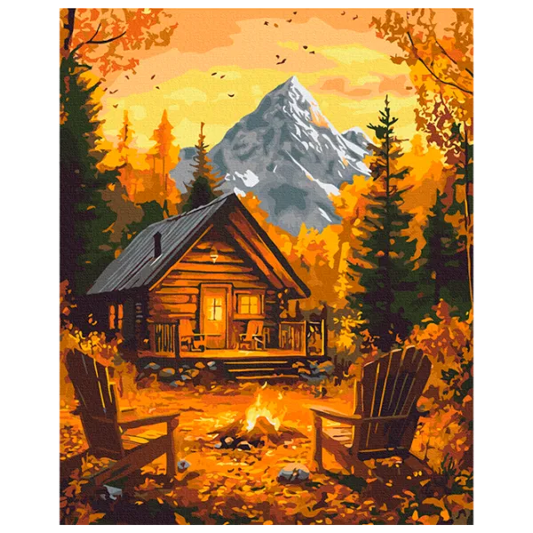 Pictură pe numere BrushMe Căldura focului de toamnă BS54169FC 50 x 40 cm / Verticală photo 1