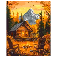 Pictură pe numere BrushMe Căldura focului de toamnă BS54169FC 50 x 40 cm / Verticală