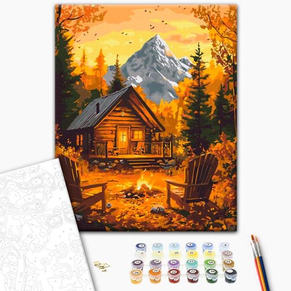 Pictură pe numere BrushMe Căldura focului de toamnă BS54169FC 50 x 40 cm / Verticală photo 2