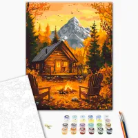 Pictură pe numere BrushMe Căldura focului de toamnă BS54169FC 50 x 40 cm / Verticală photo 2