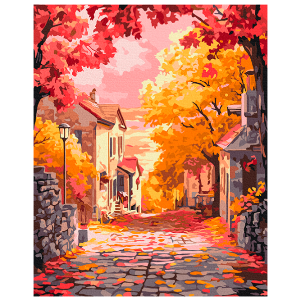 Pictură pe numere BrushMe Apus de toamnă BS54177FC 50 x 40 cm / Verticală photo 1