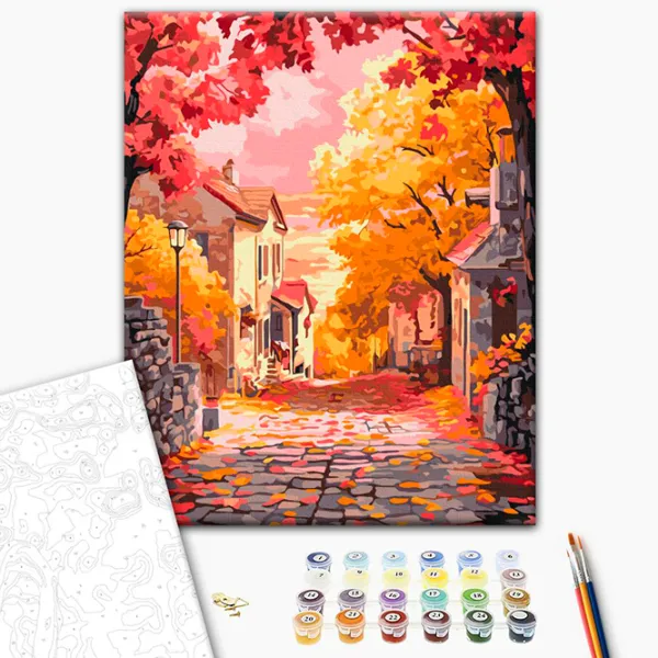 Pictură pe numere BrushMe Apus de toamnă BS54177FC 50 x 40 cm / Verticală photo 3