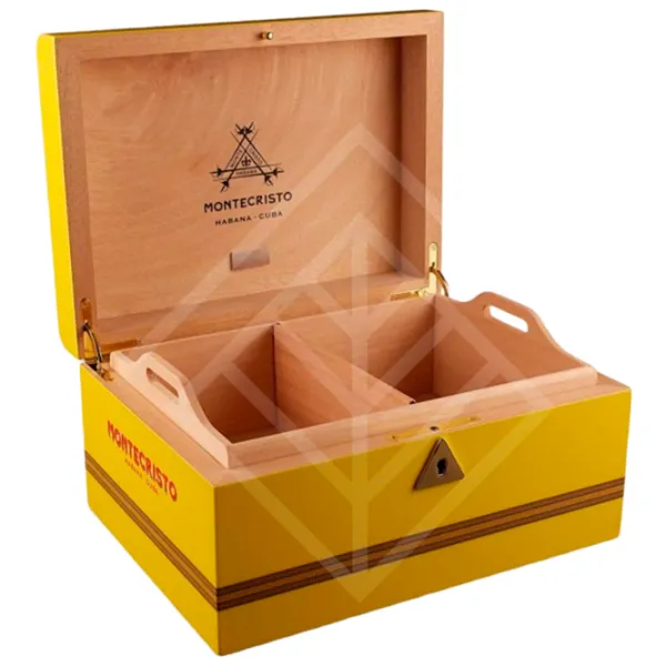 Humidor Montecristo Marca Global Lemn / Yellow photo 2 Humidor Montecristo Marca Global Lemn / Yellow photo 2