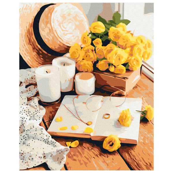 Pictură pe numere BrushMe Cartea cu flori BS51336FC 50 x 40 cm / Verticală photo 1 Pictură pe numere BrushMe Cartea cu flori BS51336FC 50 x 40 cm / Verticală photo 1