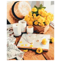 Pictură pe numere BrushMe Cartea cu flori BS51336FC 50 x 40 cm / Verticală