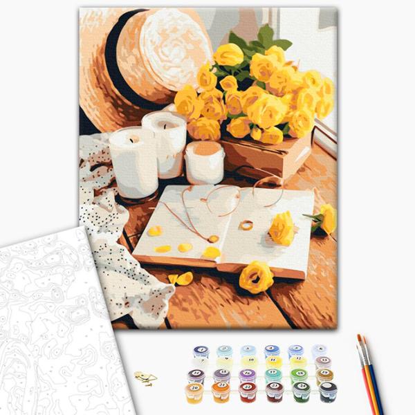 Pictură pe numere BrushMe Cartea cu flori BS51336FC 50 x 40 cm / Verticală photo 3 Pictură pe numere BrushMe Cartea cu flori BS51336FC 50 x 40 cm / Verticală photo 3