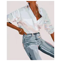 Pictură pe numere BrushMe Armonie elegantă BS53679FC 50 x 40 cm / Verticală