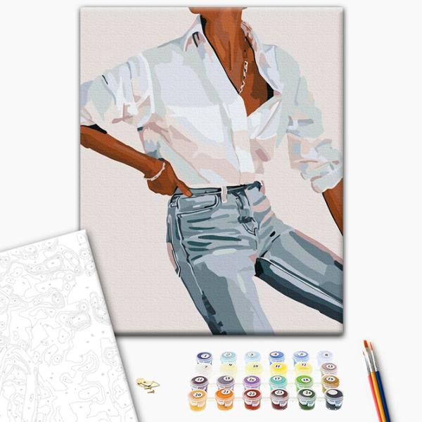 Pictură pe numere BrushMe Armonie elegantă BS53679FC 50 x 40 cm / Verticală photo 2