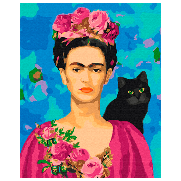 Картина по номерам BrushMe Фрида с кошкой BS41093FC 50 x 40 см / Вертикальная photo 1