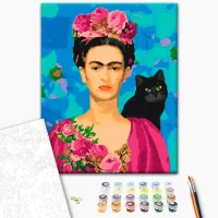 Картина по номерам BrushMe Фрида с кошкой BS41093FC 50 x 40 см / Вертикальная photo 2