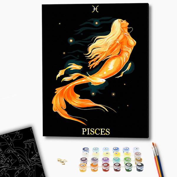 Pictură pe numere BrushMe Pești BSB0039FC 50 x 40 cm / Verticală photo 2 Pictură pe numere BrushMe Pești BSB0039FC 50 x 40 cm / Verticală photo 2