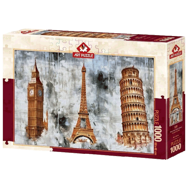 Puzzle Art Puzzle Three Cities Three Towers 15+/ Количество деталей: 1000 photo 1