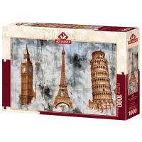 Puzzle Art Puzzle Three Cities Three Towers 15+/ Numărul de piese: 1000