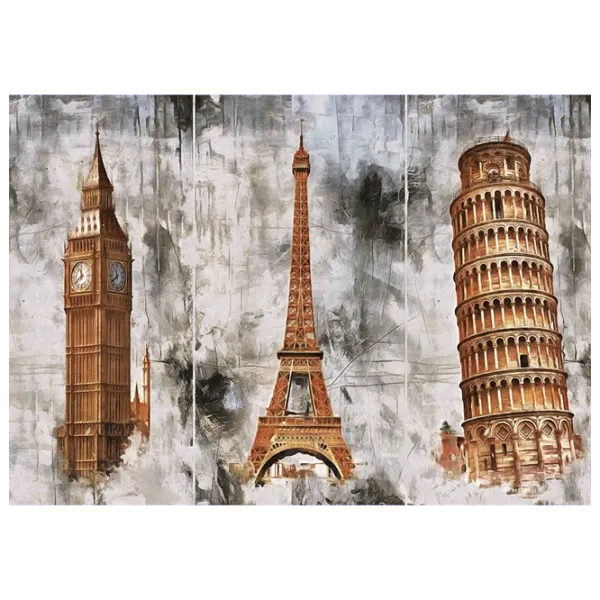 Puzzle Art Puzzle Three Cities Three Towers 15+/ Количество деталей: 1000 photo 2