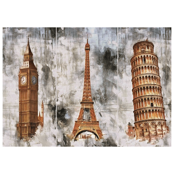 Puzzle Art Puzzle Three Cities Three Towers 15+/ Количество деталей: 1000 photo 2