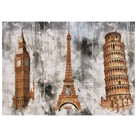 Puzzle Art Puzzle Three Cities Three Towers 15+/ Количество деталей: 1000 photo 2