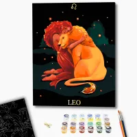 Pictură pe numere BrushMe Leu BSB0042FC 50 x 40 cm / Verticală photo 2