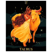 Pictură pe numere BrushMe Taur BSB0036FC 50 x 40 cm / Verticală